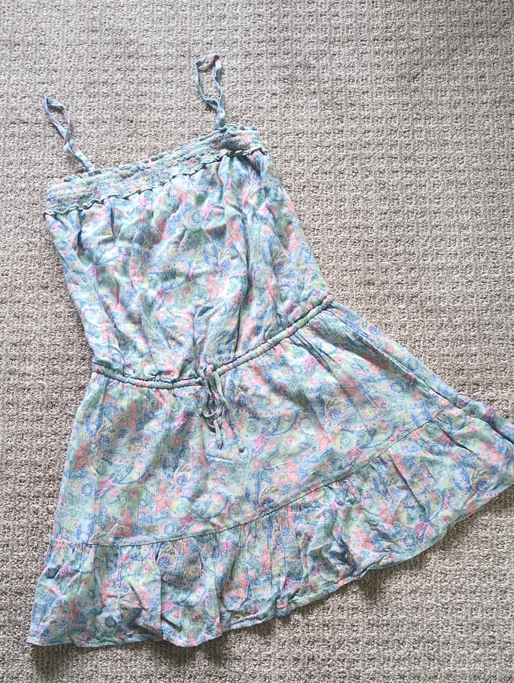 ADORABLE Y2K Hollister Pull On Mini Pastel Dress w/Removable Straps, Size S